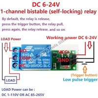 Gleichstrom 6-24V Flip-Flop-Latch-Relais modul 1-Wegefahrbar selbst verriegeln der Relais schalter für Smart Home LED-Auto-Trigger platine mit niedrigem Puls
