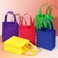 100PCS Reusable Non-woven Shopping Bag Eco-friendly Handbag Solid Color Gift Bag Birthday Wedding Party Bag Business Wholesale