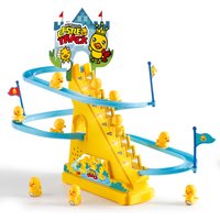 Little Duck Climbing Stairs, Cute Baby Electric Singing Toy, Kids Interactive Early Education Animal Duck Slide Holiday Gift