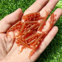 40PCS TPE Mini Worm Soft Fishing Lures 0.35g 40mm Jig Wobblers Silicone Artificial Baits for Bass Carp Pesca Fishing Tackle