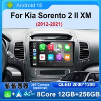 Android 15 Carplay Auto Car Radio Multimedia Player for Kia Sorento 2 II XM 2012 - 2021 Autoradio GPS Stereo 2din Head Unit DSP