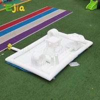 Stock 20×13FT Inflatable Splash Pad Water Obstacle Course Outdoor Splash Pool Soft Play Equipment Bounce House For Kids Party