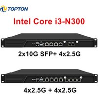 Topton 1U Rack Firewall Appliance Intel Core i3-N300 2x10G SFP+ 4x i226-V 2.5G LANs DDR5 mSATA Mini PC VPN Gateway Home Server