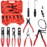 9PCS Flexible Hose Clamp Pliers Wire Long Reach Fuel Oil Water Hose Remover Tool, Hose Clamp Pliers for Fuel Oil & Water Hoses