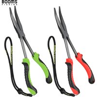Booms Fishing F05 Fishing Pliers 28cm Long Nose Hook Remover with Anti-loss Hanging Lanyard Carbon Steel Saltwater Tackle Tool