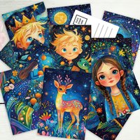 32pcs,Van Gogh style character postcards, decorative/greeting cards/postcards, high-precision printing, collectible and mailable