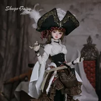 ShugaFairy Lynn Bjd Doll 1/4 Bariy Body Middle Ages Sea Warrior Pirate Captain Moveable Joints Full Set FashionDoll