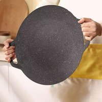 1Pcs 28/30/32/34/38cm Korean Maifan Stone BBQ Grill Pan Outdoor Barbecue Pot