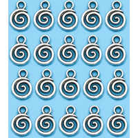 20/30/50pcs Antique Silver Spiral Charms Pendant For Jewelry Making Findings Crafting Accessory For DIY Earrings Necklace
