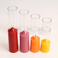 3D Peaked Cylinder Candle Plastic Mold Handmade Aromatherapy Candle Making Supplies Acrylic Pc Mould Kit Home Decor Gift