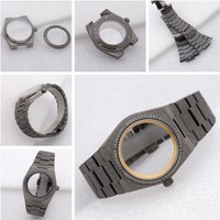 Boîtier de montre Gun Super Player PRX Grit Nail Sand Effect avec verre saphir, étanche 100M, compatible NH34 4R35 4R36 NH35 NH36, cadeau pour homme