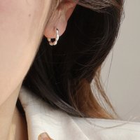 925 Sterling Silver Olive Ball Small Earrings For Women Piercing Engagement Elegant Luxury Jewelry Wholesale Prevent Allergies