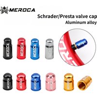 MEROCA Bicycle Valve Caps Presta / Schrader Valves cap Aluminum Alloy Valve Core Dust Cap Mountain Road bike Tire valve cover