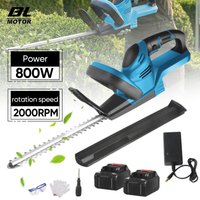 800W Bürstenloser Elektrischer Heckenschneider 22 Zoll Kabelloser Trimmer Wiederaufladbarer Rasentrimmer Gartenwerkzeug für Makita 18V Akku