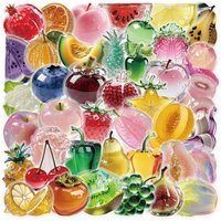 Glass Fruit & Vegetable Decorative Stickers 53 Sheets for Journal Diary Planner DIY Craft Stationery Sticker Story Store