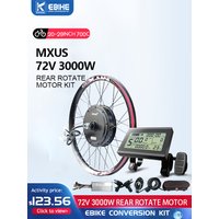 AliExpress KUNTENG E-BIKE MXUS Electric Bicycle 72V 3000W Brushless Rear Hub Motor Wheel 20-29inch With Color Display For Electric Bike Motor Kit MTX Rim