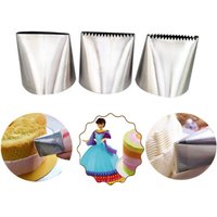 1/3pcs Extra Large Stainless Steel Nozzle Icing Piping Nozzles Cream Cake Decorating Tools Pastry Tip Fondant Baking Accessories