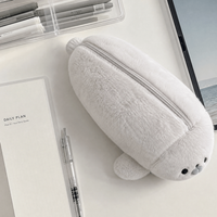 Large Capacity Little Seal Pencil Case Simulation Texture Animal Seal Pen Pouch Kawaii Style Material Stationery Storage Bag