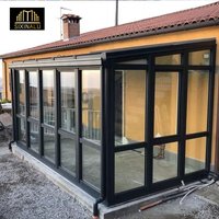 Sixinalu Sunroom Sliding Door Aluminum Alloy Profile Double Glazed Custom Front Entry Doors For Garden Room Home Decor