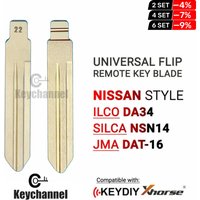 10PCS New Uncut Universal Flip Remote Key Blade Nissan Type DA34 NSN14 DAT-16 For KD VVDI Remote Key Blade For Nissan TIIDA