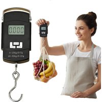 Portable 50kg Scale with Rule Digital LCD Display Electronic Luggage Hanging Suitcase Travel Weighs Baggage Tool