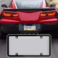 US Standard Car License Plate Frame, Rustproof Anti-Dust Protective Cover Shield, Auto Exterior Number Plate Accessories
