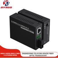 Fiber Media Converter 1000BASE-TX to 1000BASE-FX Single-Mode Single-Fiber A/B Pairing SC to RJ45 20km Hot-Pluggable 1Pair FTTH