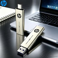 HP Metal USB 3.2 Flash Drive 2 in 1 Retractable Type-C OTG Pendrive 64GB 128GB 256GB for Computer Phone