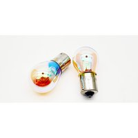 2PCS P21W BA15S Bulb Plasma multicolored yellow coating Socket Filament 21W 1156 Car Light Bulb Driving taillights 12V Amber red