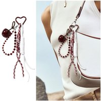 X5XA Unique Cherry Shaped Bag Accessory Metal Keyring Fashion Holder Bags Charm for Fashion Individuals