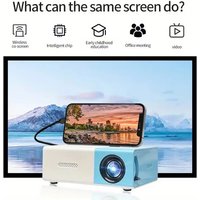 YG300 Home 4K HD Projector, Suitable for Bedroom, Living Room, Home Cinema, USB Powered,Home Office Outdoor Use