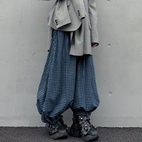 INCERUN Men Plaid Pants Elastic Waist Joggers Loose Casual Wide Leg Trousers Men Streetwear Baggy 2026 Fashion Male Long Pants