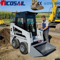 Mini Wheel Skid Steer Loader CE Approved Euro 5 Multifunctional Flexible Control for Narrow Space Farm Work