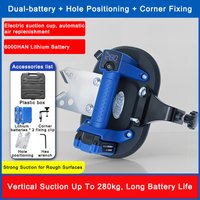 280kg Electric Tile Suction Cup - Designed for Multi-functional Tile Drilling, Opening, Positioning, Leveling, and Fixing.