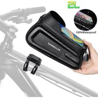 AliExpress NEWBOLER 2L Bicycle Bag Cycling Top Front Tube Frame Bag Waterproof 6.5 Inches Phone Case Storage Touch Screen MTB Road Bike Bag