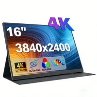 16" 4K Portable Monitor 3840x2400 16:10 UHD 1500:1 Contrast 100% DCI-P3 , External Second Screen for Laptop PC Phone PS5 Gaming