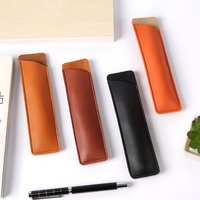 Portable Leather Single Pen Cover Protective for CASE Holder Pencil Easy to Insert Remove for Women Men Kids Adult