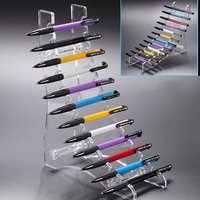 Gift Transparent Storage Ballpoint Pen Organizer Display Stand Nail Brush Holder Acrylic Pen Holder Makeup Brush Rack