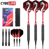 CyeeLife 18/22g Soft Throwing Dart Aluminum Rod Throw resistant Glue Head Practice Competition Professional Entertainment Target