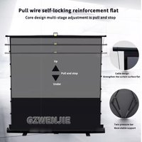 Projector Screen With Stand Foldable Gray Wrinkle-Free 72-110 inch 16:9 Screen 3D/4K Installation-free For Home Theater Indoor