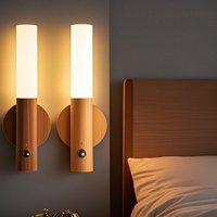 Motion Sensor Night Lights Magnet Rechargeable LED Wireless Wall Light Portable Decor Indoor Torch Lighting for Bedroom