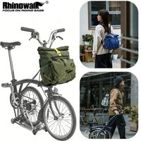 Rhinowalk Folding Bike Handlebar Bag 17L Bicycle Front Basket Storage Bag For Dahon Brompton Cycling Backpack Bike Accessories