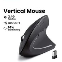 Vertical Wireless Mouse 2.4G Ergonomic 800/1200/1600 DPI 6 Mute Buttons USB Receiver For Macbook Tablet Laptops Computer PC Mice