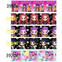 (5yards) Movie Girl Cartoon Printed Grosgrain Ribbon for Hairbows Crafts Materials DIY Accessories