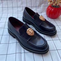 Chaussures habillées pour hommes de la marque Lion Head, mocassins formels de créateur, chaussures originales pour homme, marque de luxe, haute qualité, scarpe uomo eleganti, chaussures de costume.