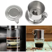 Vietnam Style Stainless Steel Coffee Drip Filter Maker Pot Infuse Cup Portable Home Office Travel Camping Durable