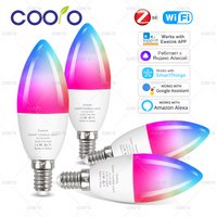 Ewelink E14 Candle Lamps Smart Bulb ZigBee WIFI RGB LED Light Dimmable Room Group Crystal Lamps Works With Amazon Alexa Google