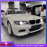 MP Style For BMW E46 M3 Coupe/Cabrio 2001-2006 Car Front Bumper Lip Spoiler Splitter Diffuser ABS Gloss Black Bodykits Tuning