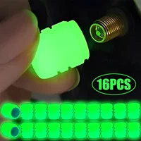 4/16pcs Luminous Valve Caps Car Fluorescent Tire Valves Cap Glow in The Dark Car Motorcycle Bike Wheel Plug Tyre Hub Cover Decor
