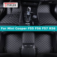 TITIPLER Custom Car Floor Mats For Mini Cooper F55 F56 F57 R56 Auto Carpets Foot Coche Accessorie